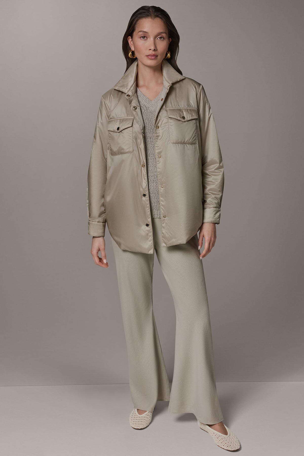 LONG SLEEVE SHIRT JACKET - Sandstone