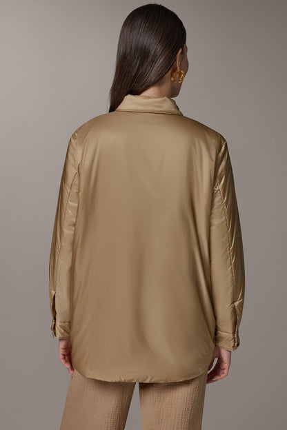 LONG SLEEVE SHIRT JACKET - Fawn