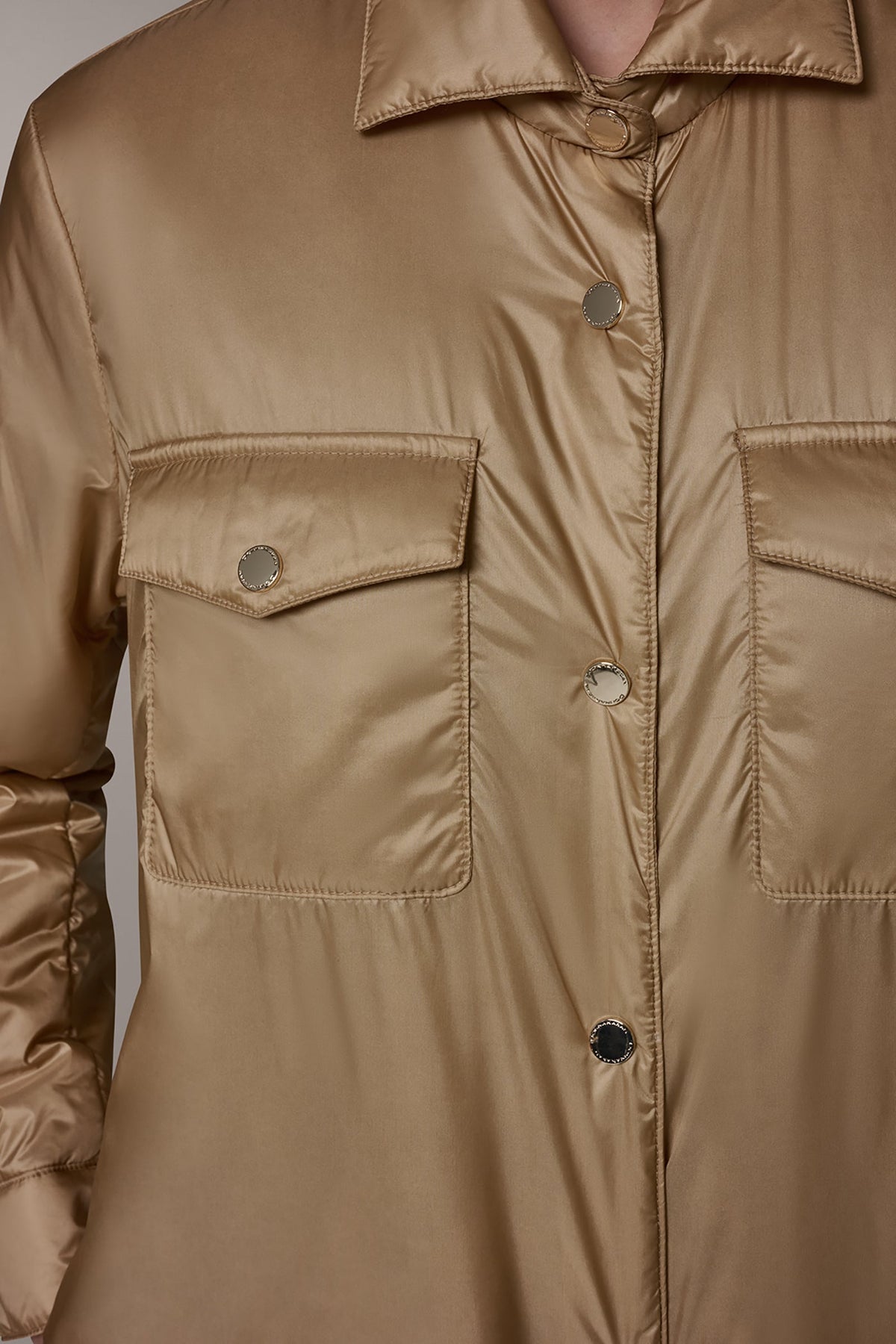 LONG SLEEVE SHIRT JACKET - Fawn