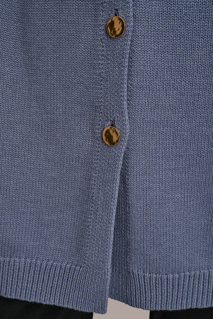 BUTTON-FRONT SWEATER CAPELET - TEMPEST