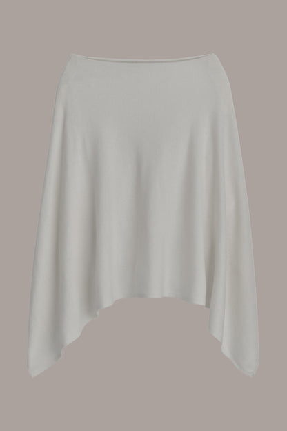 CASHMERE PONCHO - CREAM