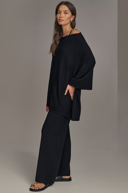CASHMERE PONCHO - Black