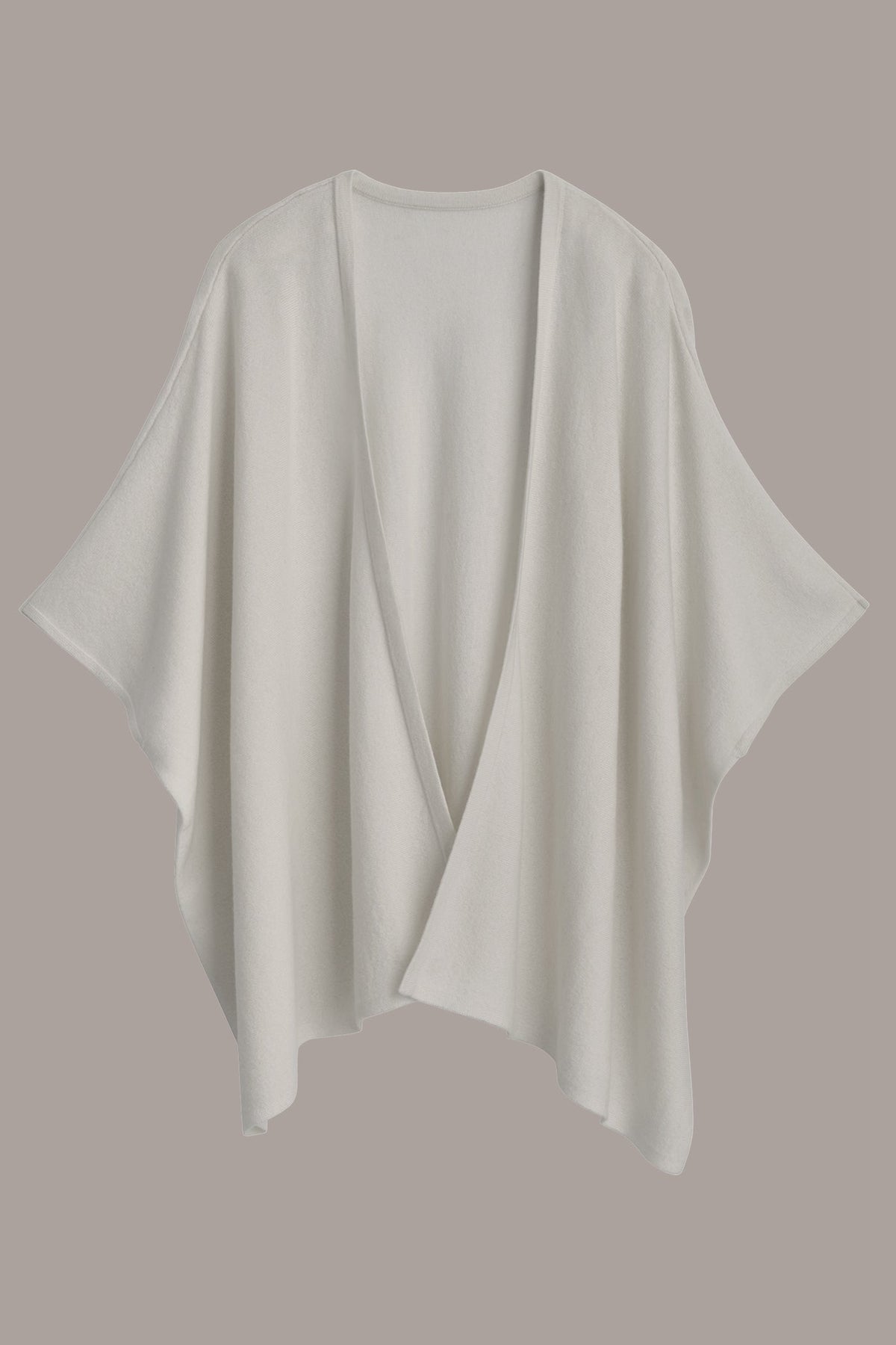 CASHMERE SHORT SLEEVE CARDIGAN - Cream