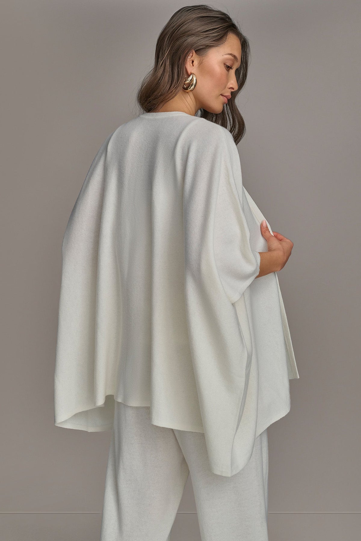 CASHMERE SHORT SLEEVE CARDIGAN - Cream