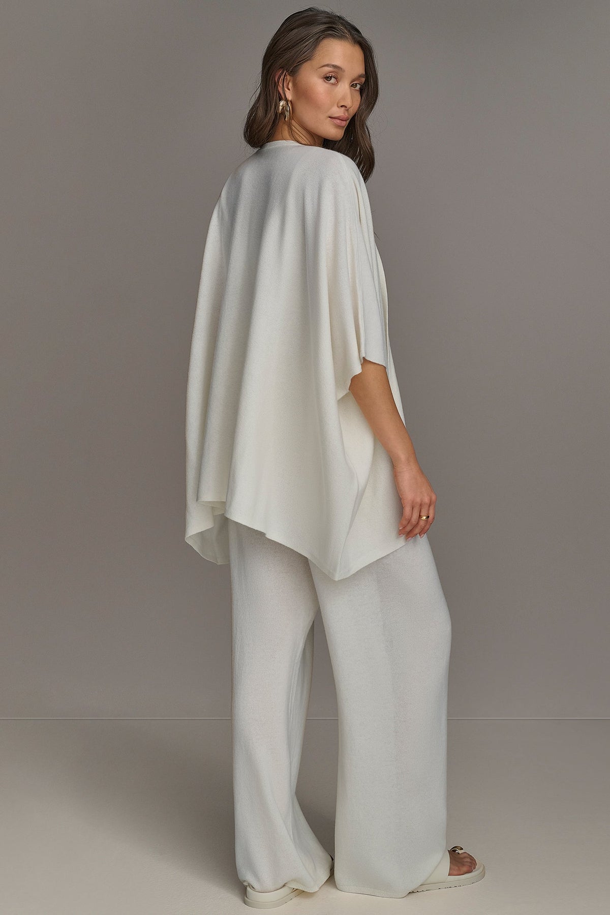 CASHMERE SHORT SLEEVE CARDIGAN - Cream