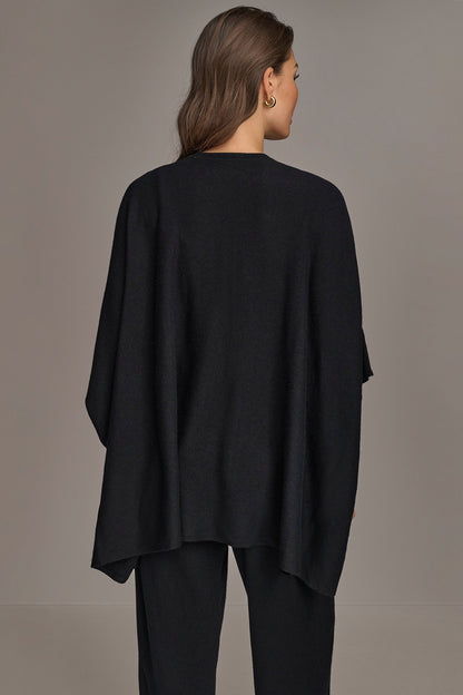 CASHMERE SHORT SLEEVE CARDIGAN - Black