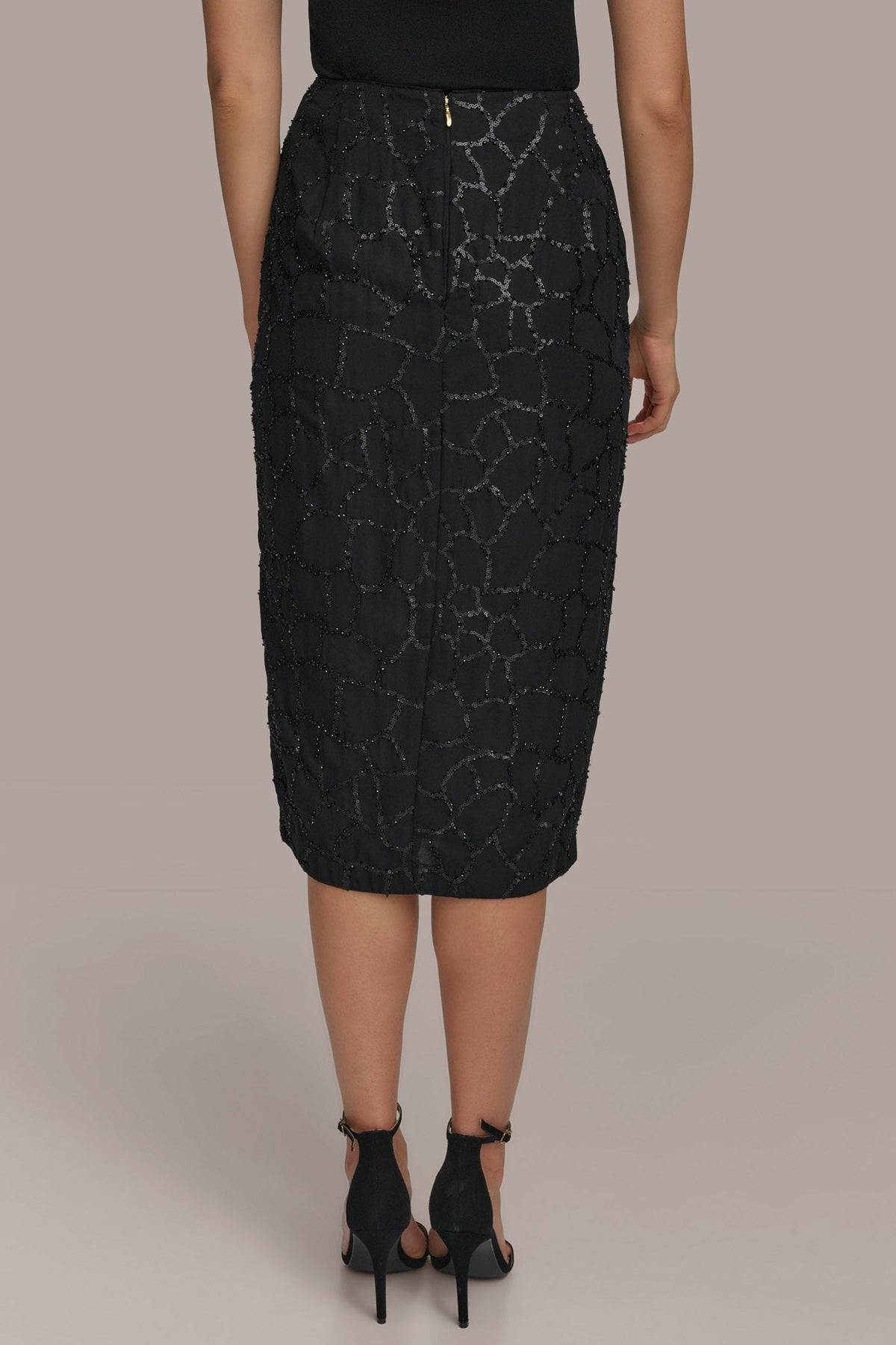FAUX WRAP SKIRT - Black