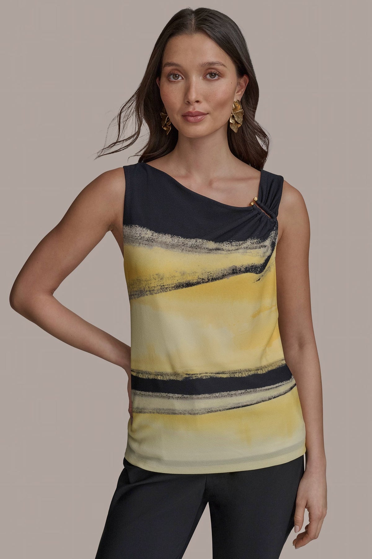 PART SLEEVELESS WITH U-HARDWARE NECK - LIMONCELLO MULTI