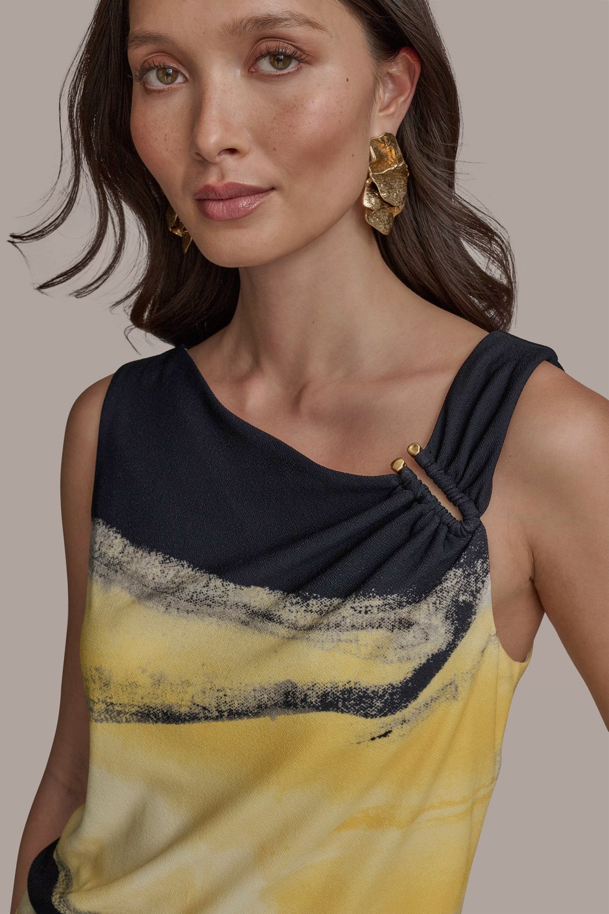 PART SLEEVELESS WITH U-HARDWARE NECK - LIMONCELLO MULTI