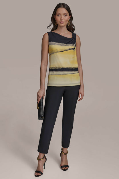 PART SLEEVELESS WITH U-HARDWARE NECK - LIMONCELLO MULTI