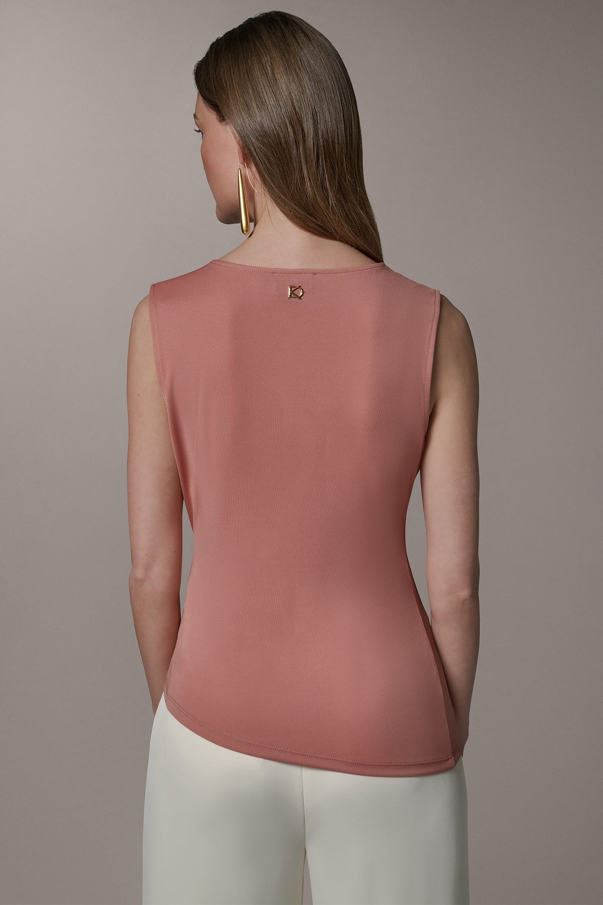ASYMMETRIC KNIT TOP - Desert Clay