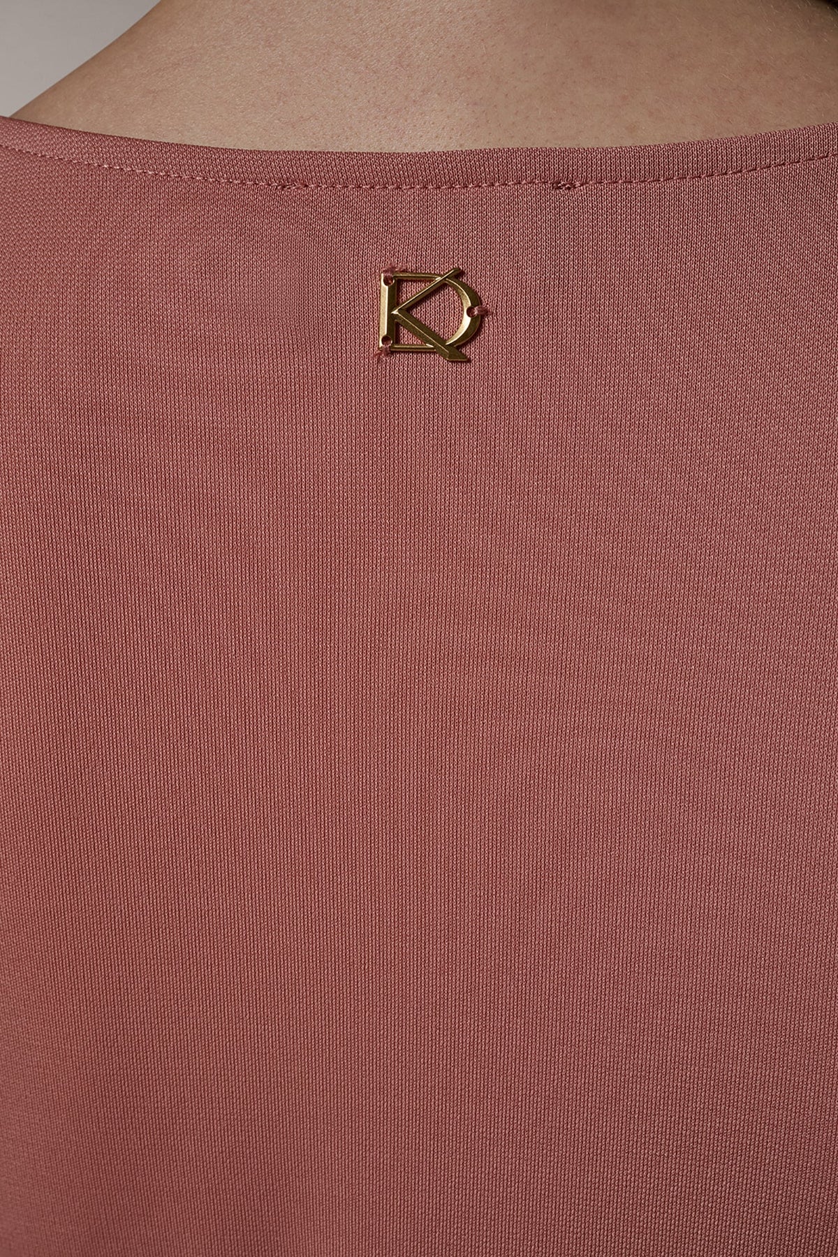 ASYMMETRIC KNIT TOP - Desert Clay