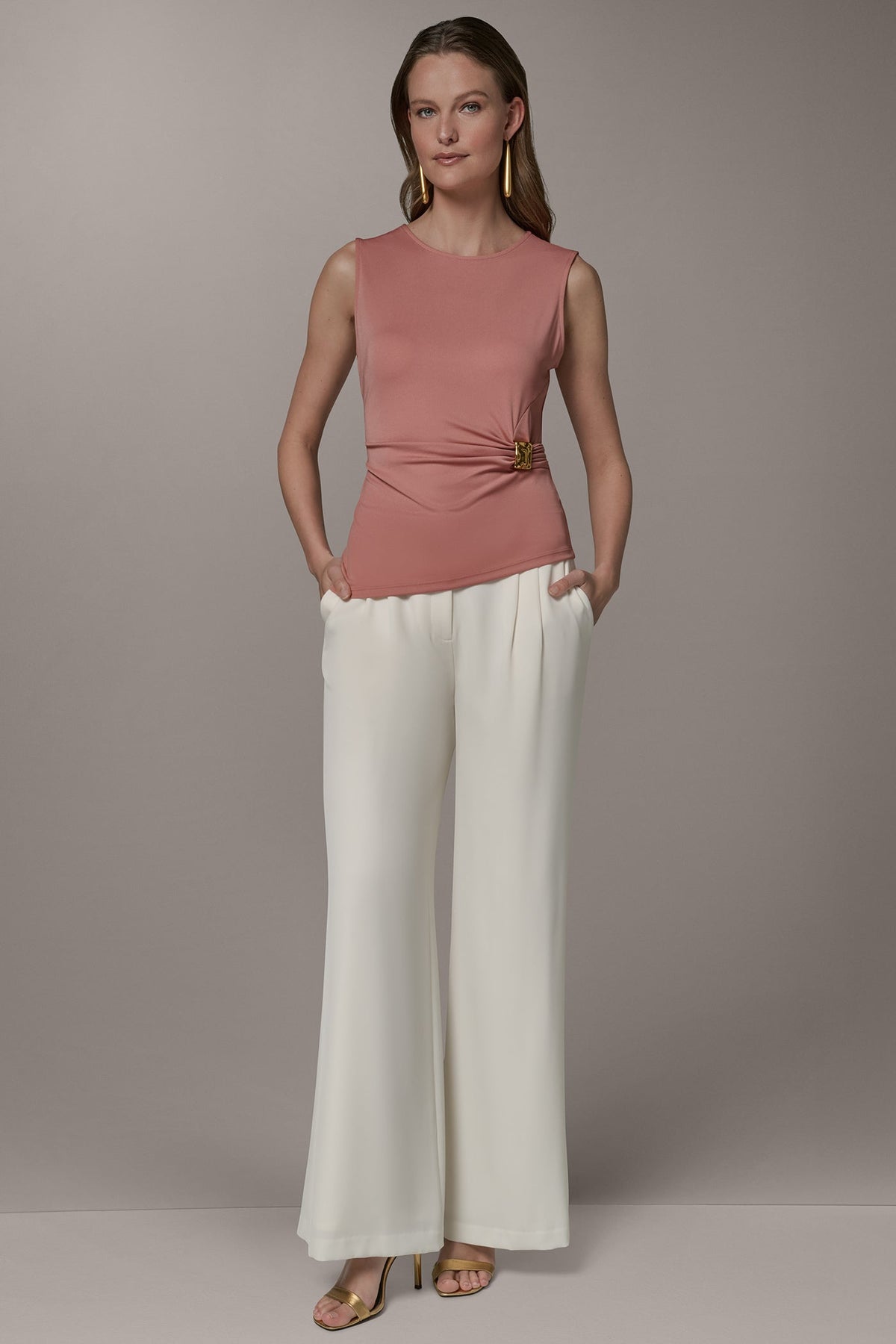 ASYMMETRIC KNIT TOP - Desert Clay