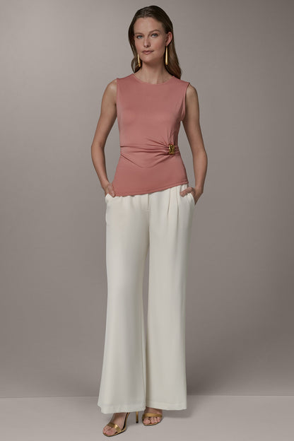 ASYMMETRIC KNIT TOP - Desert Clay