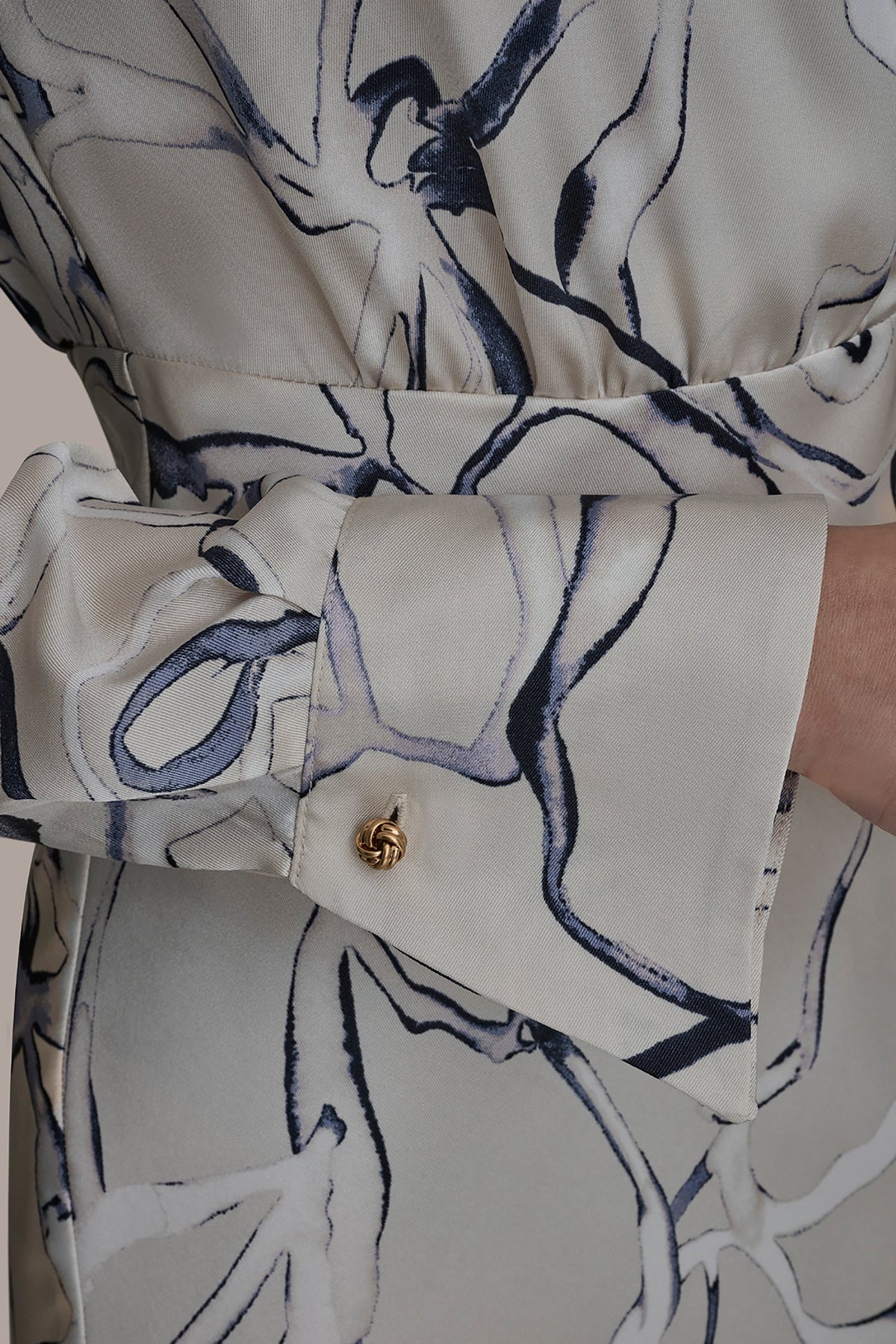 COTTON PRINTED MIDI SHIRT DRESS - VELLUM MULTI