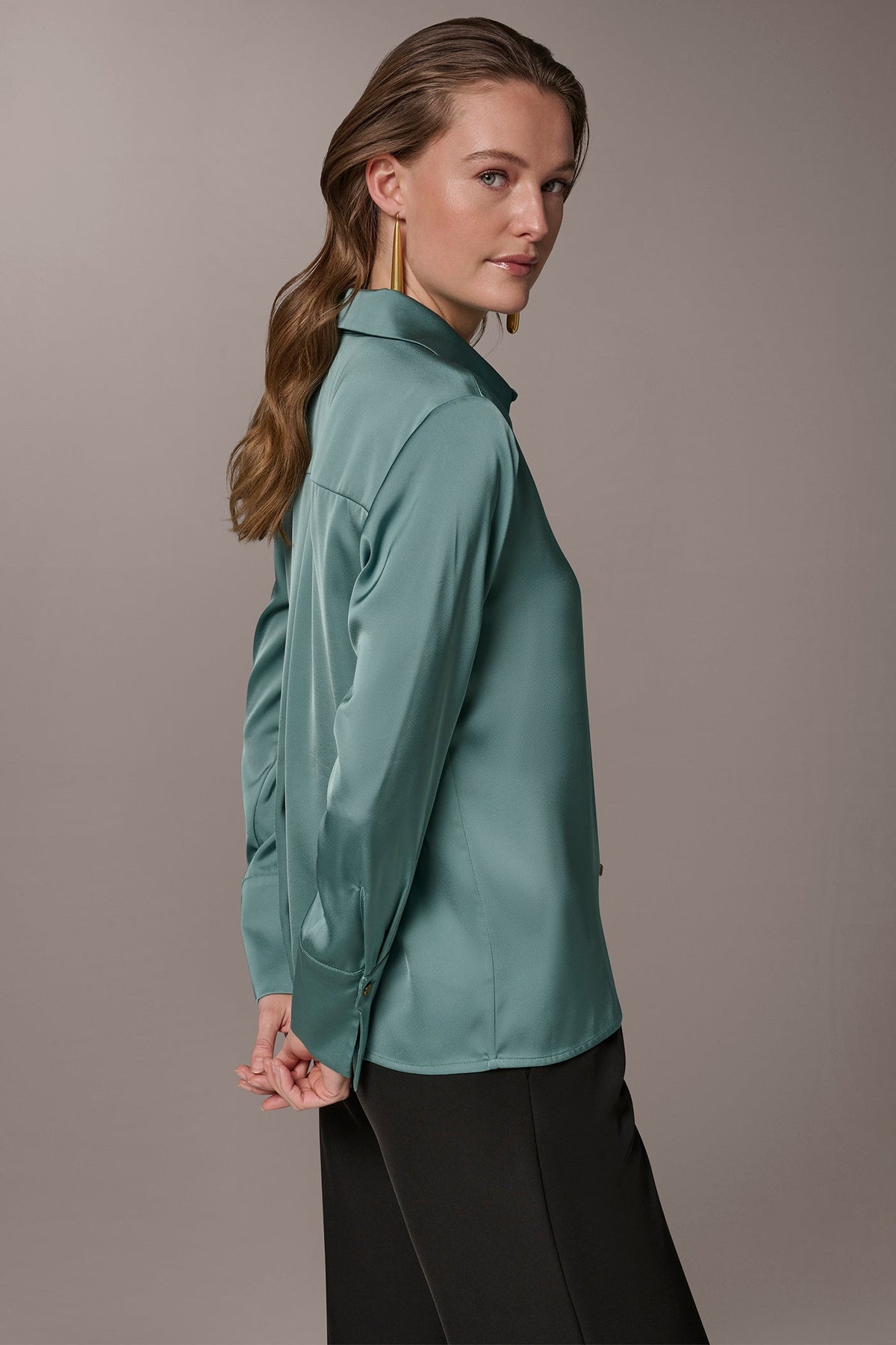 SATIN BLOUSE - Waterlily
