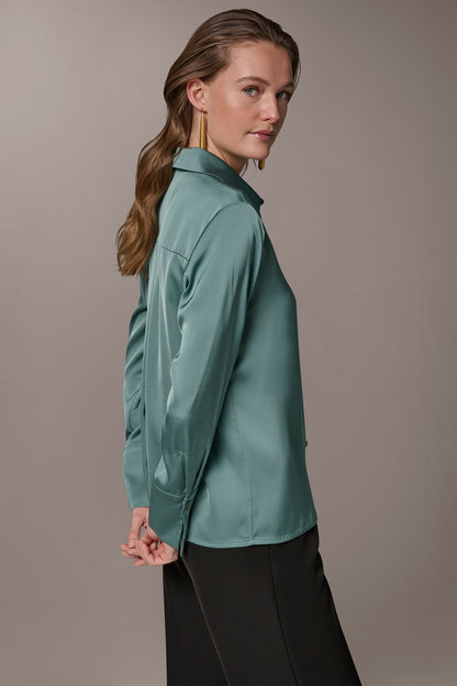 SATIN BLOUSE - Waterlily