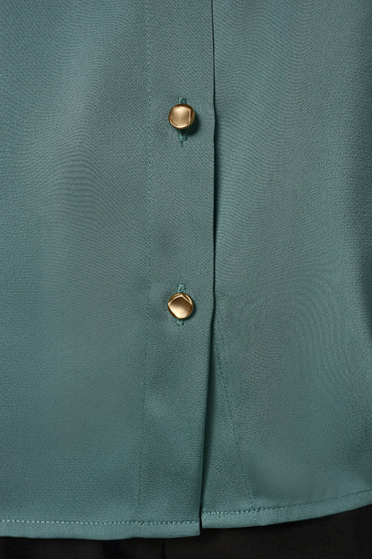 SATIN BLOUSE - Waterlily