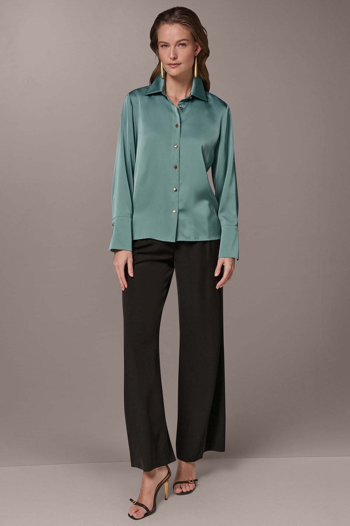 SATIN BLOUSE - Waterlily