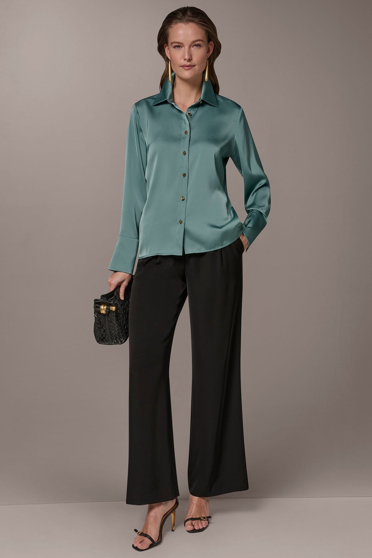 SATIN BLOUSE - Waterlily