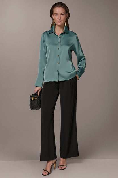 SATIN BLOUSE - Waterlily