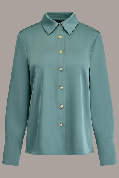 SATIN BLOUSE - Waterlily