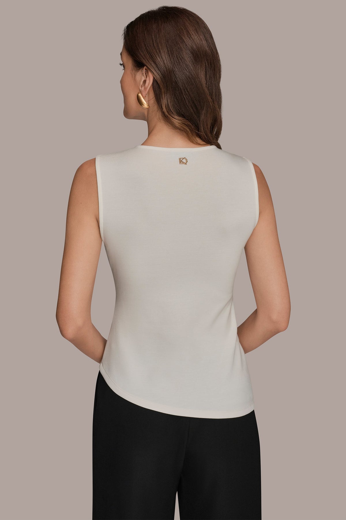 ASYMMETRIC HEM BLOUSE - Cream
