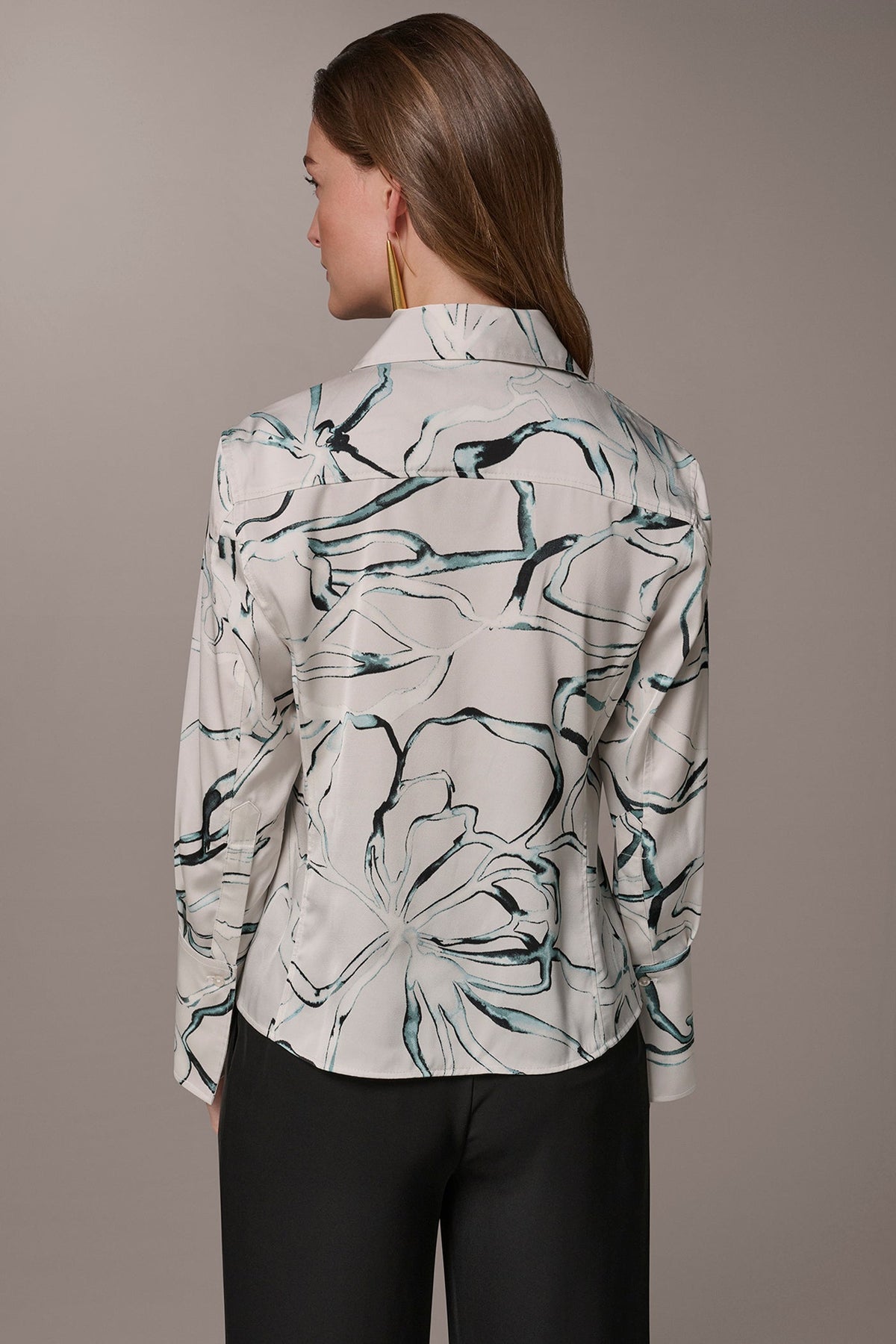 PRINTED BLOUSE - Aquamint Multi