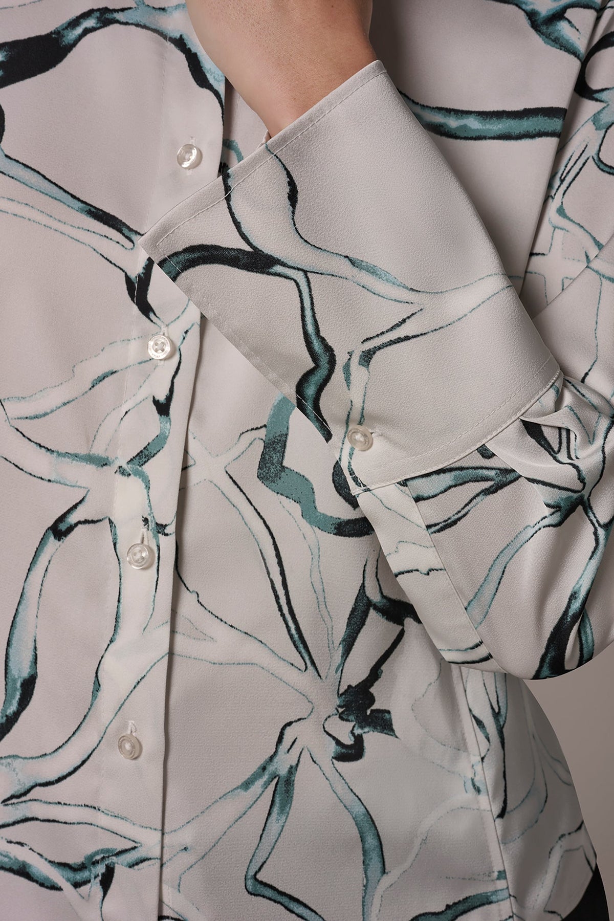PRINTED BLOUSE - Aquamint Multi