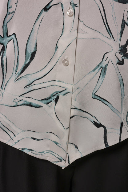 PRINTED BLOUSE - Aquamint Multi