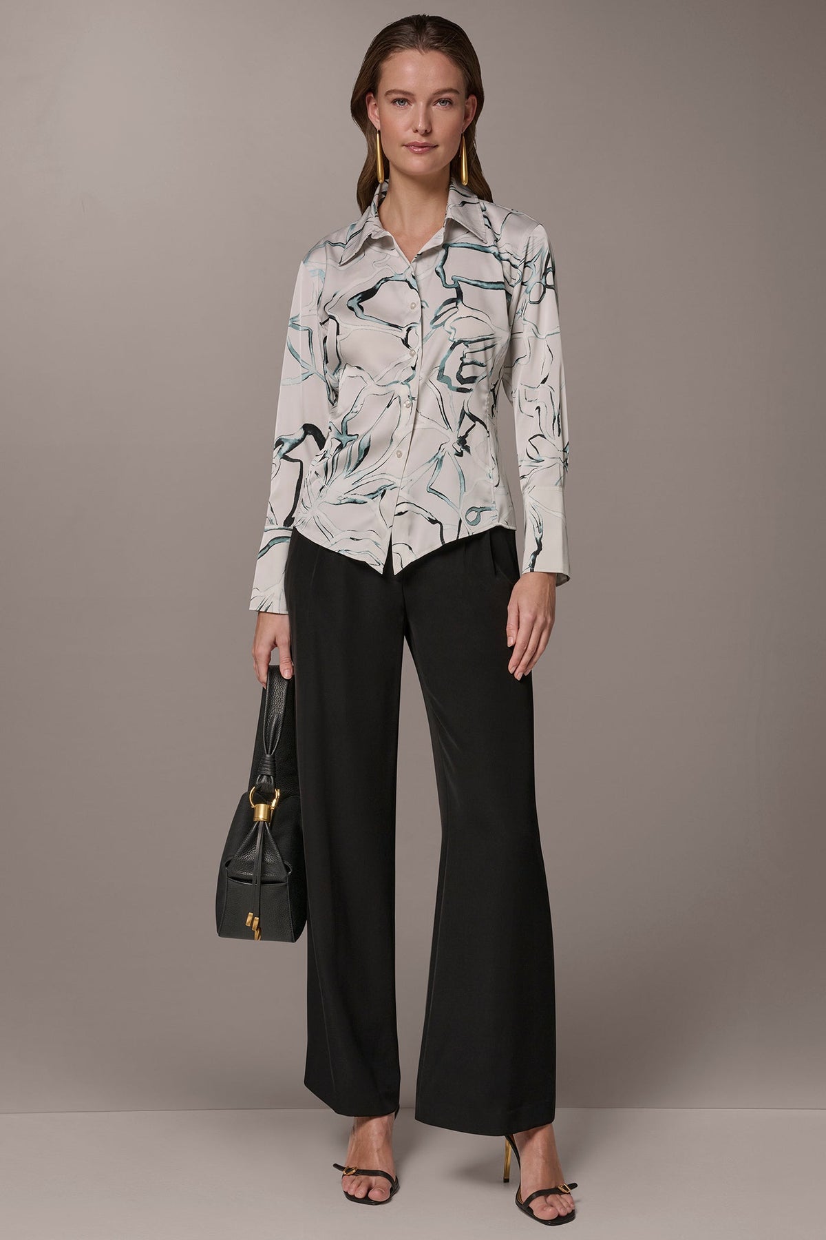 PRINTED BLOUSE - Aquamint Multi