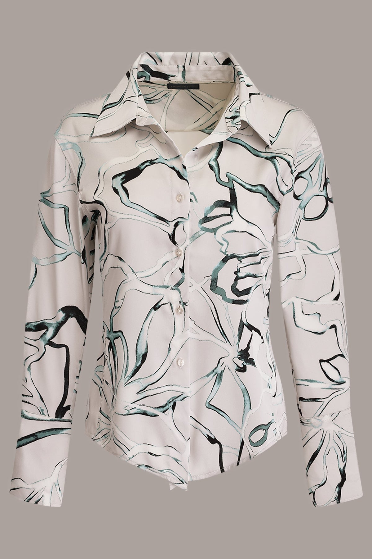 PRINTED BLOUSE - Aquamint Multi
