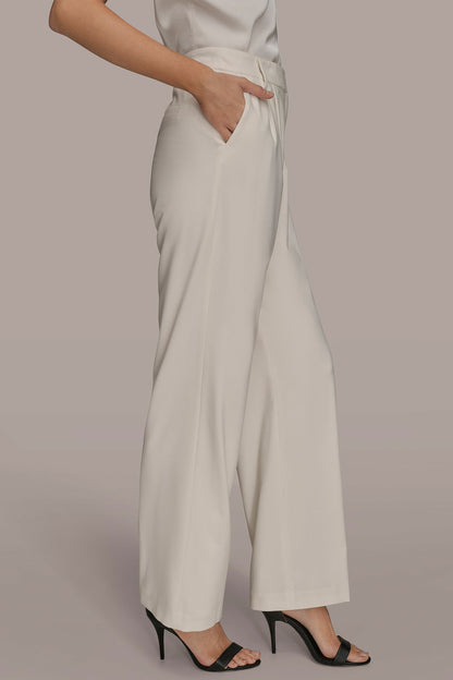 EXTRA HIGH-RISE PLEATED WIDE-LEG PANT - CREAM