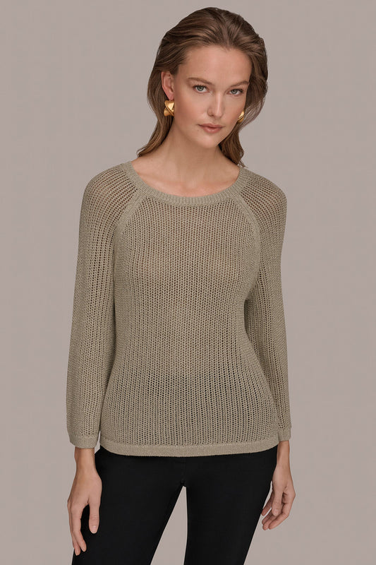 BOAT NECK DOLMAN SWEATER - Tuscan Grey