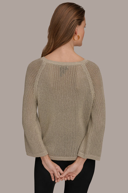 BOAT NECK DOLMAN SWEATER - Tuscan Grey