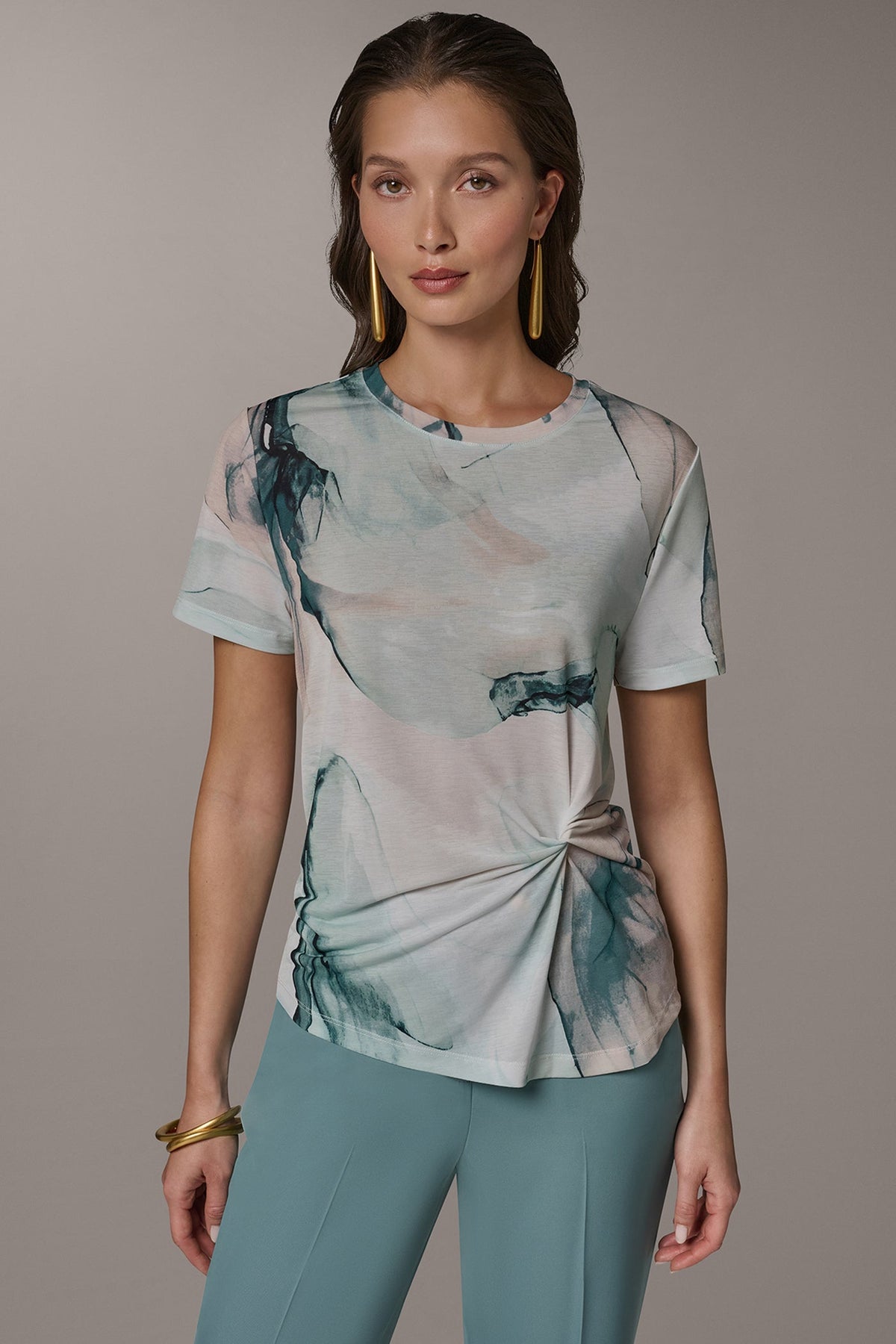 SHORT-SLEEVE FLORAL SHIRT - Skylight Multi