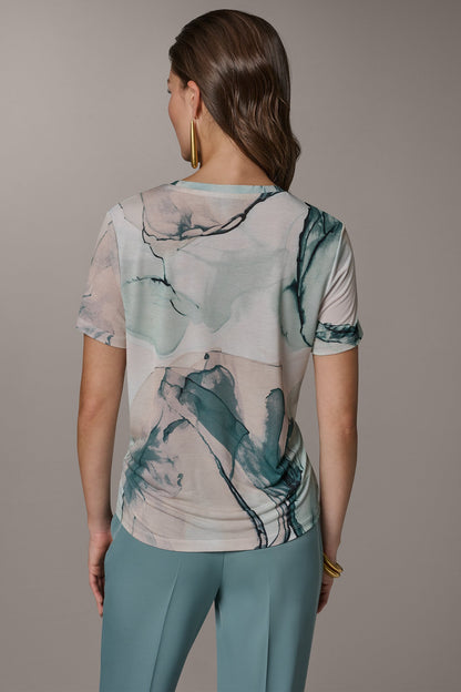 SHORT-SLEEVE FLORAL SHIRT - Skylight Multi