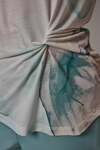 SHORT-SLEEVE FLORAL SHIRT - Skylight Multi
