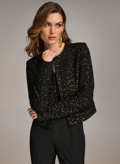 FOIL POPCORN JACKET - Black