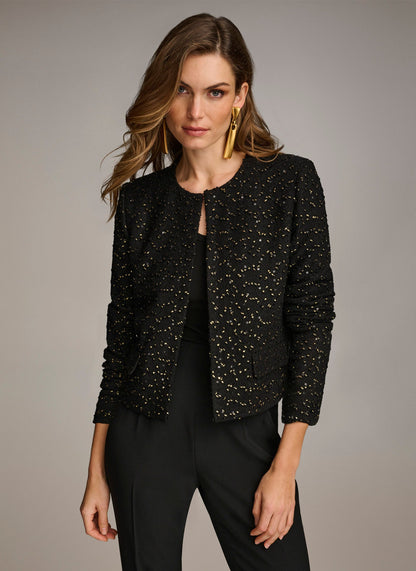 FOIL POPCORN JACKET - Black