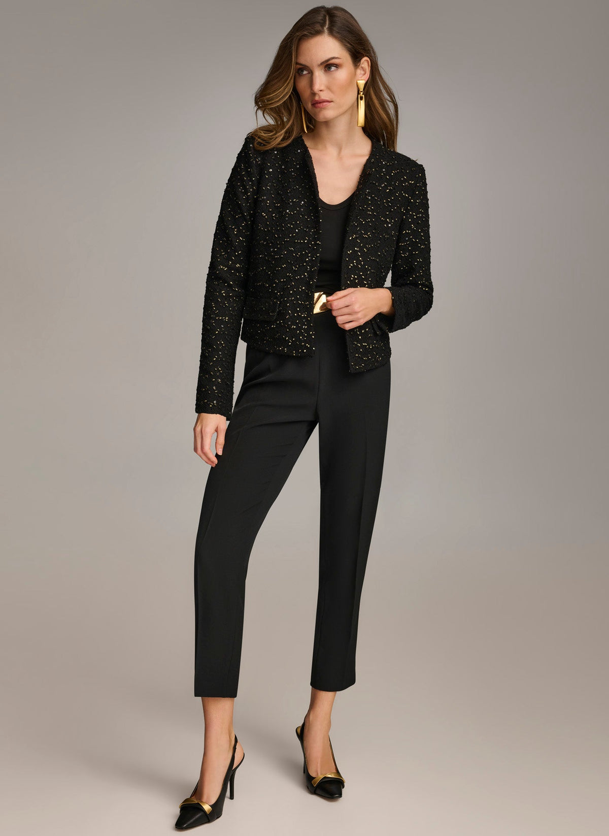 FOIL POPCORN JACKET - Black