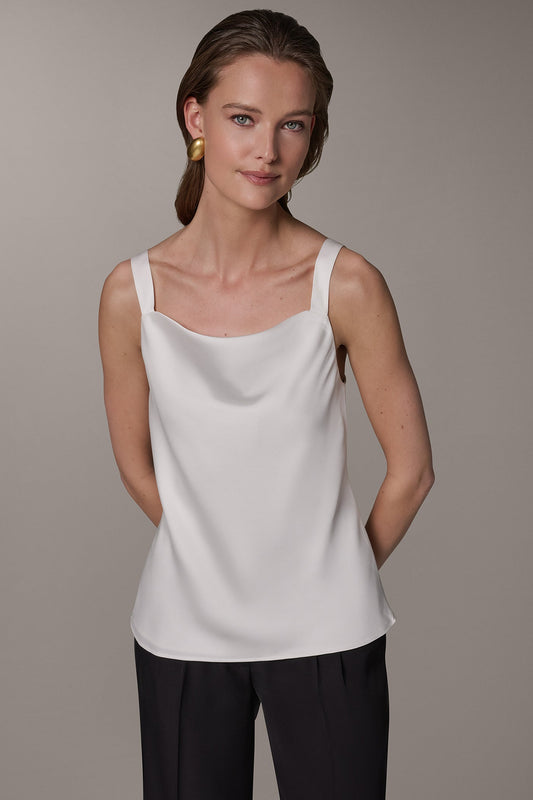 SATIN BLOUSE - Cream