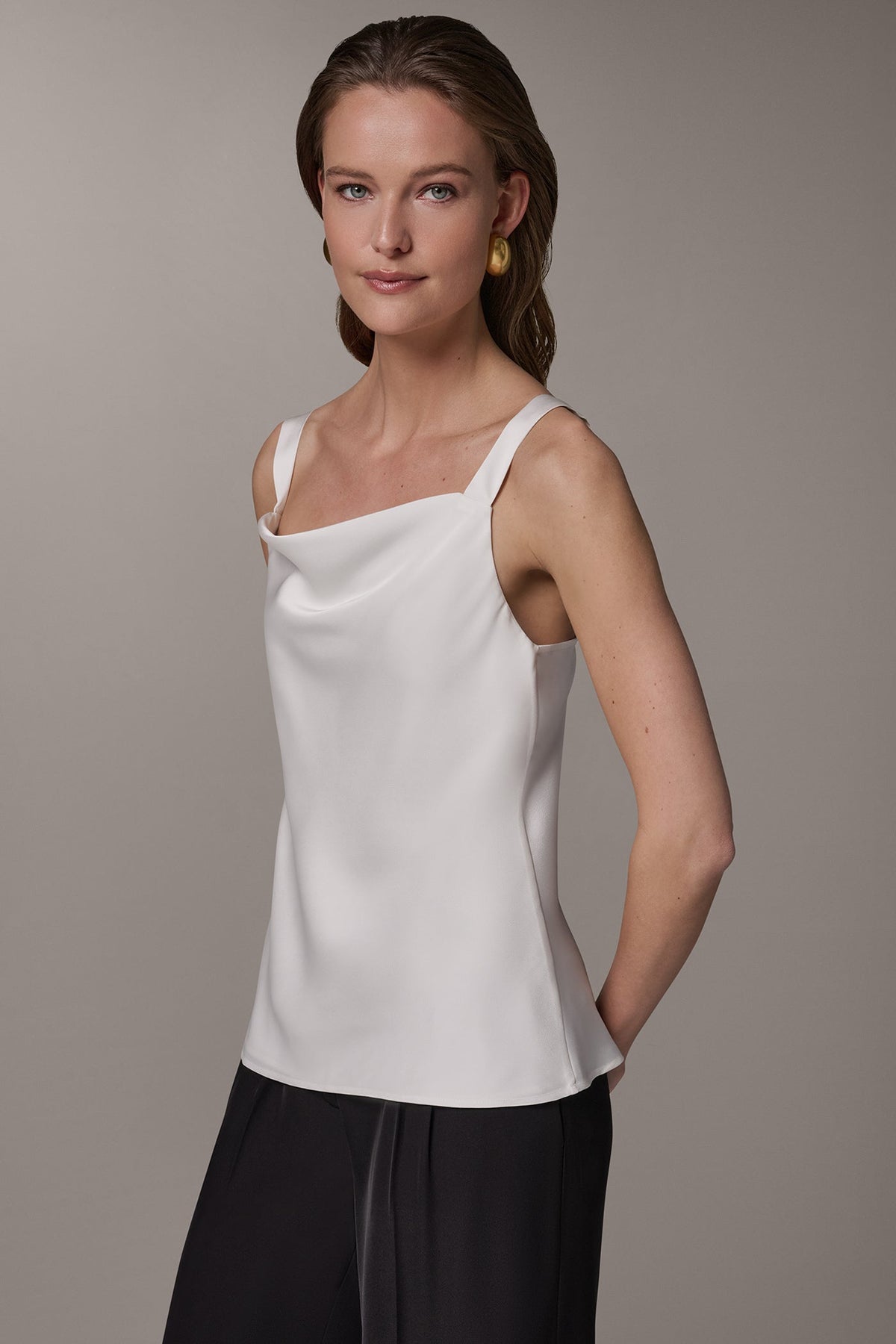SATIN BLOUSE - Cream