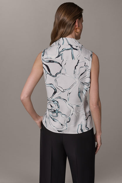 PRINTED BLOUSE - Aquamint Multi