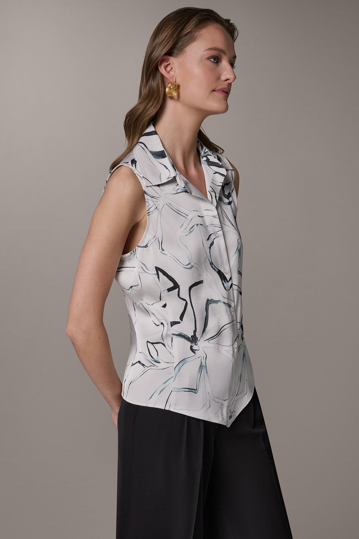 PRINTED BLOUSE - Aquamint Multi