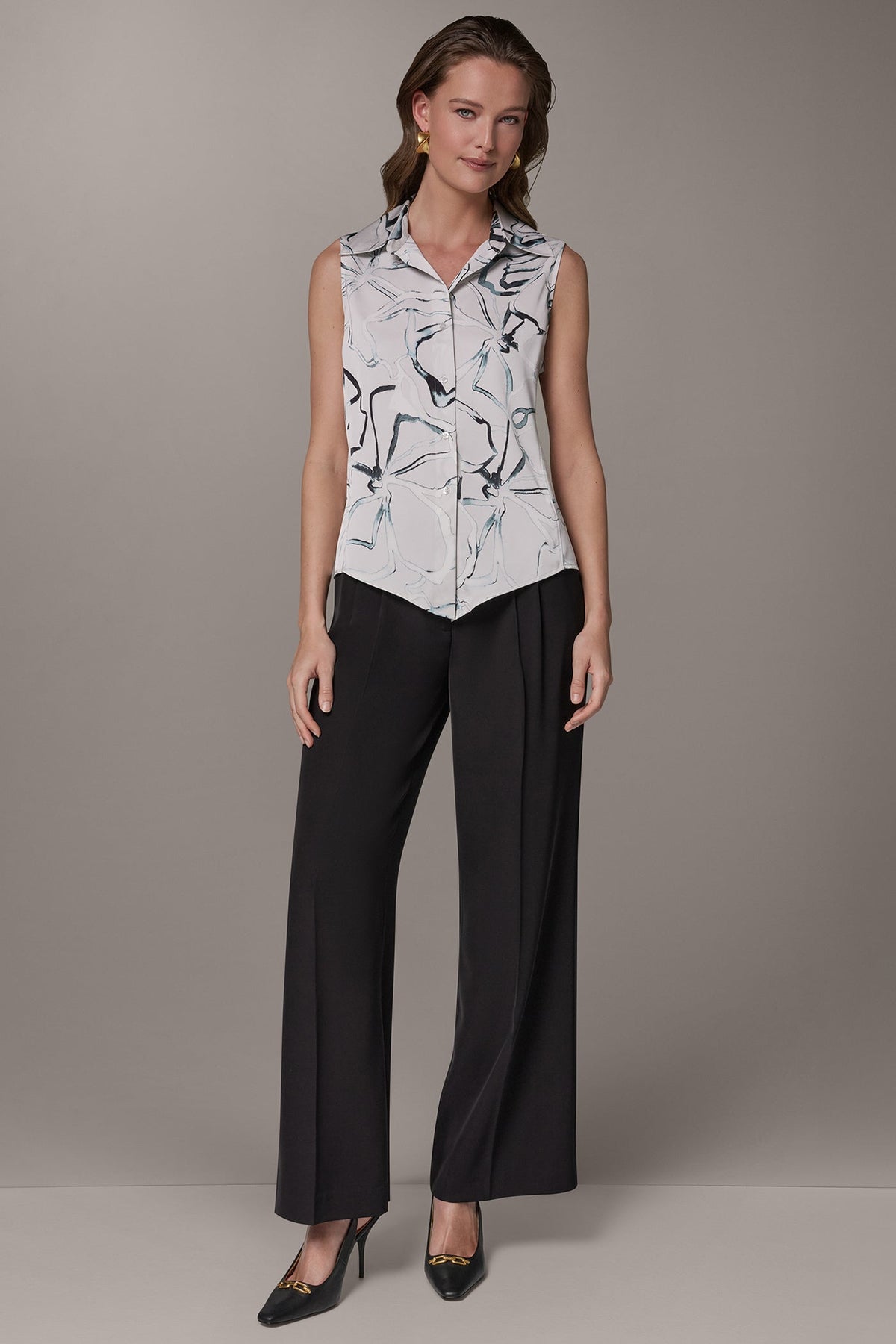 PRINTED BLOUSE - Aquamint Multi