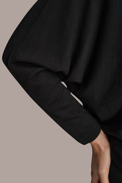 MOCK-NECK TOP - Black