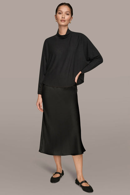 MOCK-NECK TOP - Black