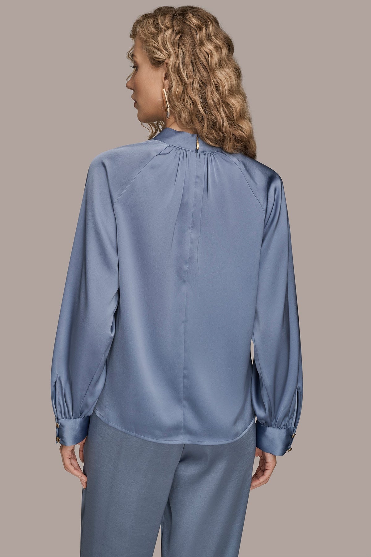BUTTON-NECK BLOUSE - TEMPEST