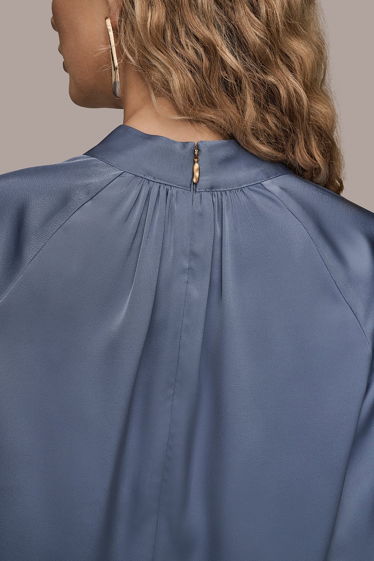 BUTTON-NECK BLOUSE - TEMPEST